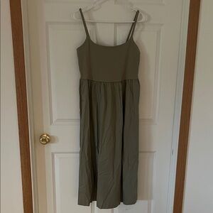 NWOT Olive Green Women's Spaghetti Strap Dress